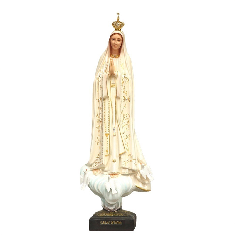 Scultura umana in vetroresina nello stile della Madonna di Fatima