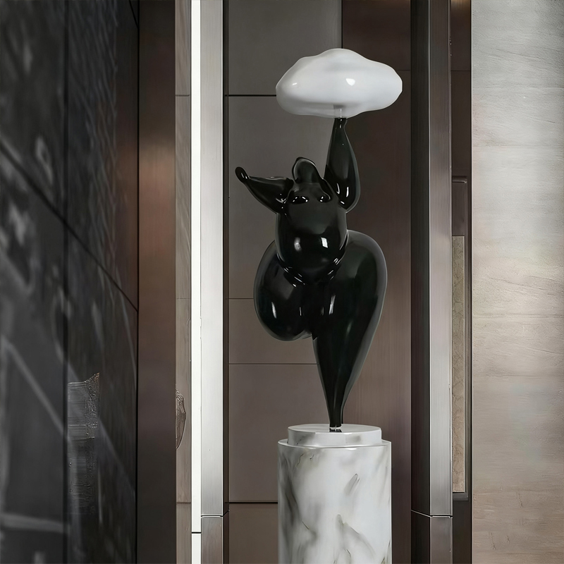 Scultura decorativa in fibra di vetro stile sollevamento nuvole